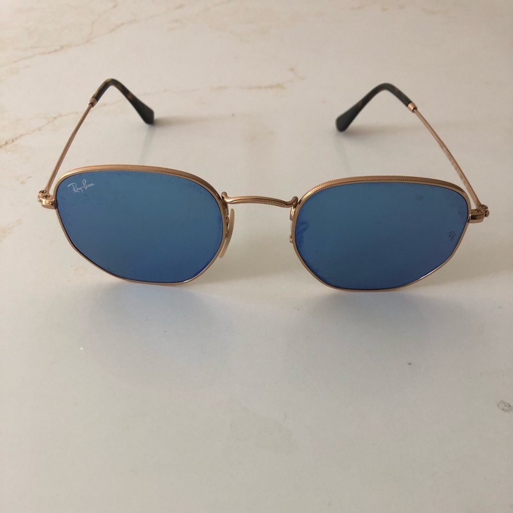 Ray-Ban Gold and Blue sunglasses